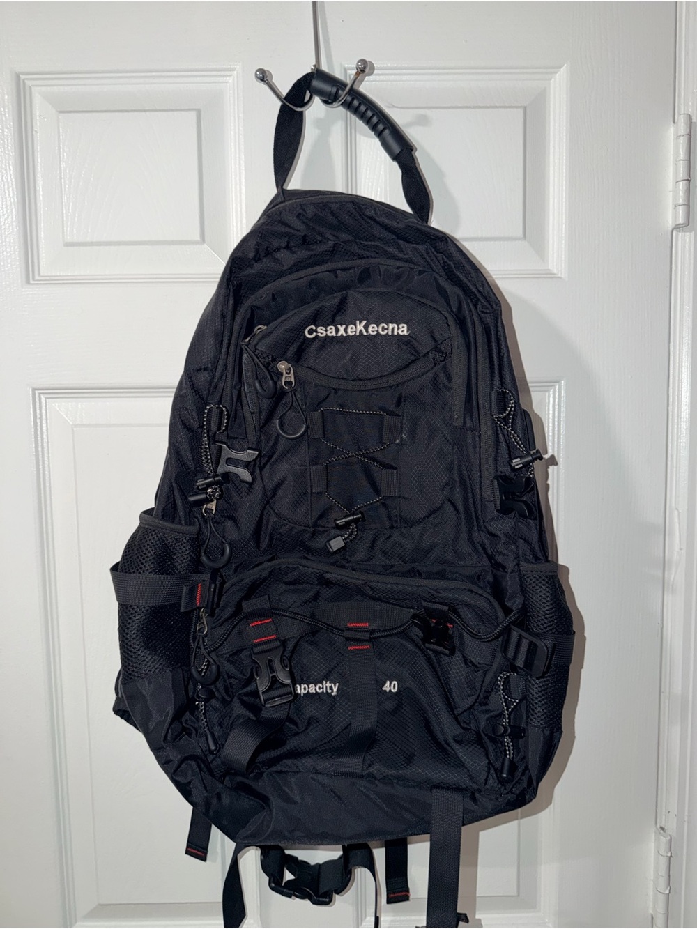 CsaxeKecna Black 40L Tactical Hiking Backpack Outdoor Travel Laptop Rucksack